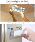 Installing 35 LED Under Cabinet Lights Wireless Motion Sensor With 3 Color Temperatures USB C Rechargeable Stepless Dimming Indoor Closet Night Light with magnetic and adhesive strips