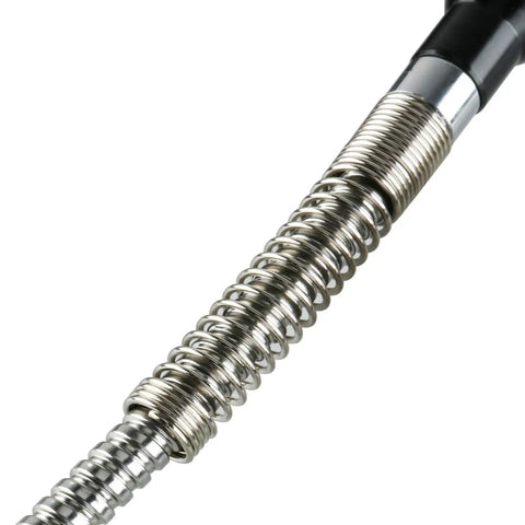 Close-up of the flexible shaft of the Badass 780W Flexible Shaft Hanging Grinder With Integrated Foot Pedal 25000 RPM Variable Speed.