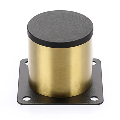 Heavy Duty Gold Stainless Steel Furniture Legs With Mounting Screws For Table Desk And Cabinet showing a cylindrical gold support post.