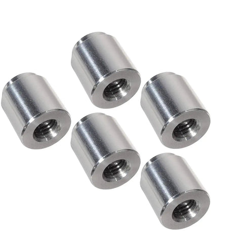 Top Shelf 5 Pack M10 1.5Mm Threaded Weld On Bung Kits Tough As Nails 6061 T6 Billet Aluminum Metric Inserts, five aluminum threaded inserts.