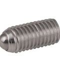 Premium 304 Stainless Steel Ball Plunger Set Screws Featuring A Slick Hex Socket And Burr Free Finish, close-up view.