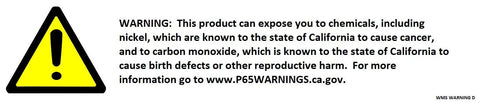 Warning symbol with text on ENiFe-Cl Three Thirty Second Inch By Fourteen Inch One Pound Tube Nickel 55 Cast Iron Welding Electrode