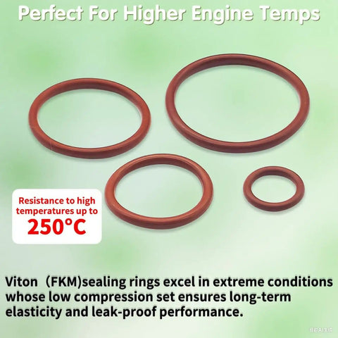 198 Piece Viton O Ring Kit With 30 Metric Sizes Fluorocarbon FKM O Rings Set Brown 75A Shore For Home Repair Car Hydraulic Automotive