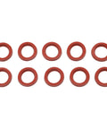 10 Pack Silicone Coffee Machine Seals for Espresso Makers Replacement Gaskets That Stop Leaks and Withstand High Heat Fits AEG Krups Siemens Melitta Miele and More Durable Easy Install Pro Grade Seal Kit, 10 red silicone rings