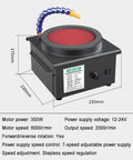 Blast Through Tasks Like A Pro With Heavy Duty 350W Electric Bench Grinder Wheel Sander Having 7 Adjustable Speed Settings Forward And Reverse Toggle For Knife Sharpening Wet Dry Metal Polish, showing 350W bench sander dimensions.