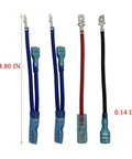 Gotta love this BACAUTOPARTS 12 Volt Blue Led Backlit Dpdt Momentary Rocker Switch jumper wires, 4.80 in long, for easy installation.