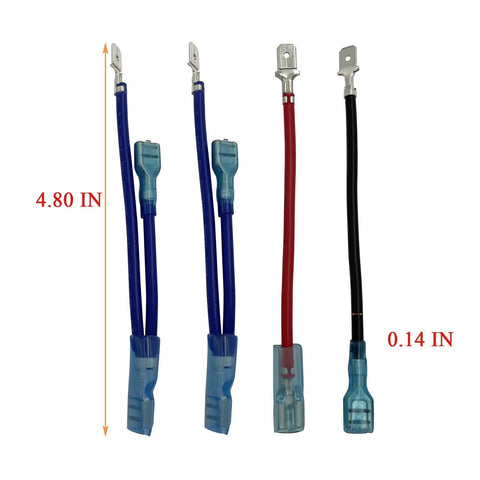 Gotta love this BACAUTOPARTS 12 Volt Blue Led Backlit Dpdt Momentary Rocker Switch jumper wires, 4.80 in long, for easy installation.