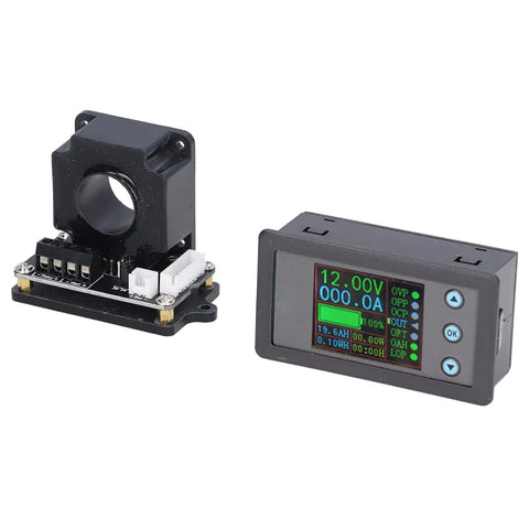 All In One Digital Volt Meter With Big Display Current Tester And Power Capacity Detector shown with sensor module
