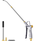 Long Reach Air Blow Gun With Adjustable Nozzle Extendable 17 To 27 Inch Reach Steel 4.9 Inch Air Flow Tip High Volume Dust Cleaning Tool