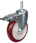 Bad Boy Heavy Duty 5 Inch Swivel Stem Casters 900 Lbs Capacity 360 slick rolling wheel with metal mount and dual brakes
