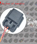 No Sweat Swap Battery Current Sensor Connector Harness Plug Compatible With Buick Allure Cascada close-up view, black polymer construction.