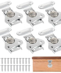 Stainless Steel Twist Latches With Butterfly Wing Knobs And Retainers Pack Of 6 Includes 24 Screws For Small Boxes Cases And Doors