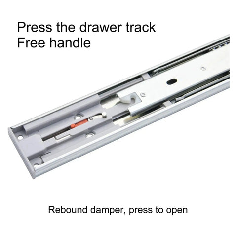 Full Extension Drawer Slides That Glide Like Butter With Bottom Mounted Concealed Design So Drawers Hide Under The Cabinet Durable Heavy Duty Hardware For Cabinets And Furniture That Open And Close Quietly, silver concealed soft-close rail