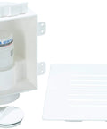 Redi-Vent Air Admittance Valve with recessed box and grill white for one and a half inch or two inch ABS or PVC piping one piece construction
