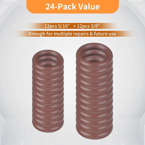 24 Pack FKM Fuel Line O Ring Kit For Quick Connect Fittings 5/16 Inch And 3/8 Inch with stacked O-rings