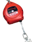 Falcon 30-Foot Self Retracting Galvanized Wire Lifeline With Swivel Carabiner And Snap Hook Red MP30G-Z7/30FT Heavy Duty Fall Protection