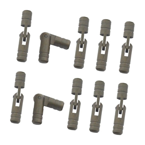 10 Pieces Mini Brass Barrel Hinges Concealed Cabinet Hinge Set For Wooden Furniture Rust Resistant And Durable 25mm
