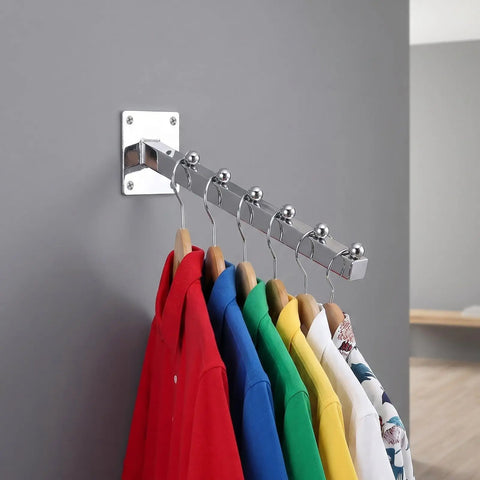 4 Pack Waterfall Slatwall Hooks With 6 Ball Heavy Duty Clothes Hangers for wall mounted retail display closet or garage storage.