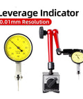 Leverage Indicator 0.01mm Resolution, Pro Grade Dial Indicator With Magnetic Holder And Bore Gauge Stand, magnetic base