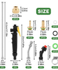 28 Inch Sprayer Wand With Universal Hose Fittings Brass Barbs For One Quarter Inch And Three Eighths Inch Hoses Stainless Steel Nozzle Shut Off Valve Clamps And Quick Connector Replacement with size chart