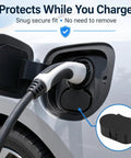 Bulletproof Ccs Charging Port Cover For Tesla Model 3 And Fisker Ocean on charging inlet, designed for snug secure fit and protection.