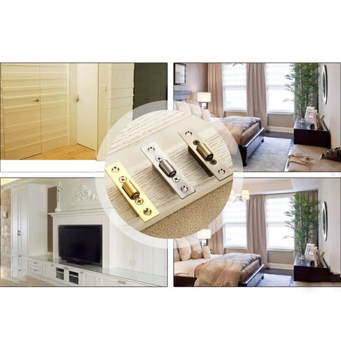 Adjustable Stainless Steel Cabinet Door Latch And Ball Catch Durable Rustproof Pocket Door Hardware with brass and steel finish