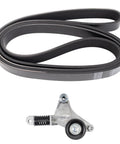 Heavy Duty Serpentine Belt And Drive Tensioner Kit Fits Various Vehicles With Durable Construction To Prevent Slipping And Reduce Engine Noise Boosting Performance And Reliability To Kill The Squeal Real Quick black belt and tensioner