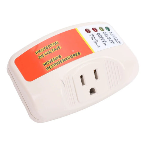 Heavy Duty Voltage Surge Protector For Home Appliances And Air Conditioners With A Durable Polycarbonate Body And Us Plug to protect against voltage spikes.
