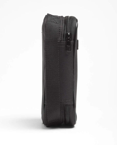 Side view of Go-To Polyester Soft Carrying Case for Handheld Electrical Test Tools and Accessories with Velcro tool straps