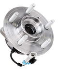 Front view of Beefed-Up Pair Front Wheel Bearing Hubs Assembly For Chevy Captiva Sport 2012-2015, Equinox 2007-2009, 5 Lug With ABS OEM-Quality Replacement