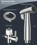 Handheld Bidet Sprayer With Water Filter And Adjustable Pressure Stainless Jet Spray 47 Inch Leak Proof Hose with T-valve