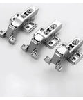 Premium Heavy Duty Soft Close Cabinet Hinges Featuring Quick Install Hydraulic Dampers For Full Cover Kitchen Cupboards And Bathroom Vanity Doors Rock Solid Construction showcased in set of three.