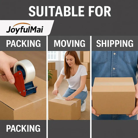 Clear Packing Tape Set, 6 Rolls, 1.88 Inch Wide, 65 Yards Each, Suitable for Packing, Moving, Shipping, Tear Resistant