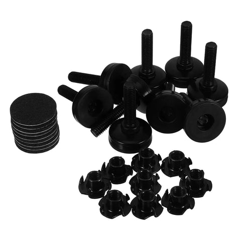 Heavy Duty Adjustable Furniture Levelers With Threaded Screws Feet For Sofa Cabinet And Table Rust Resistant Easy Height Adjustment Stable Load Bearing 8 Pcs
