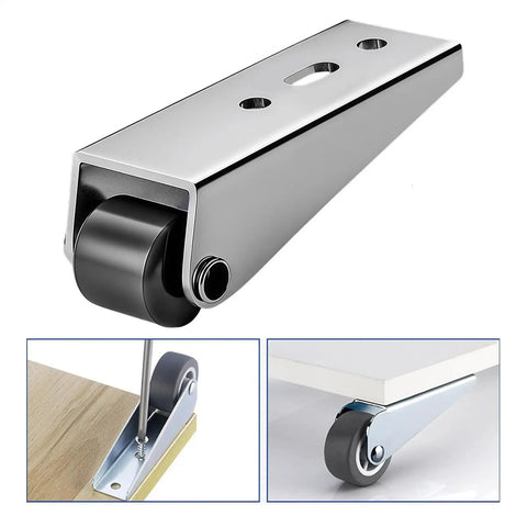 Heavy Duty Sliding Gate Rollers With Vertical Track Anti Sag Support Caster For Driveway And Patio Gates visible with a shiny metal finish.