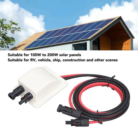 Solar Dual Cable Entry Gland Box With IP67 Waterproof Housing And Six Point Five Six Ft Tinned Copper Cable for solar panel installation