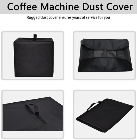 Heavy Duty Waterproof Coffee Maker Cover Fits K Elite and Hamilton Beach 12 Cup Machines, Dustproof Protective Lid, Black