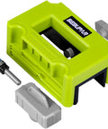 Door Latch Mortise Template Kit With Non Marking Clamp And Precision Depth Gauge Router Jig For 1-3/8 And 1-3/4 Inch Doors, green template and router bit.