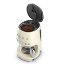 Retro Fifties Style Drip Coffee Maker With 10 Cup Glass Carafe, Auto Start, No Fuss Keep Warm Plate, And Two Brew Strengths, Cream Finish