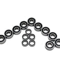 Rubber Sealed RC Ball Bearings Kit 5x8x2.5mm And 5x11x4mm for RC Cars Upgrades, stainless steel, 15 pieces