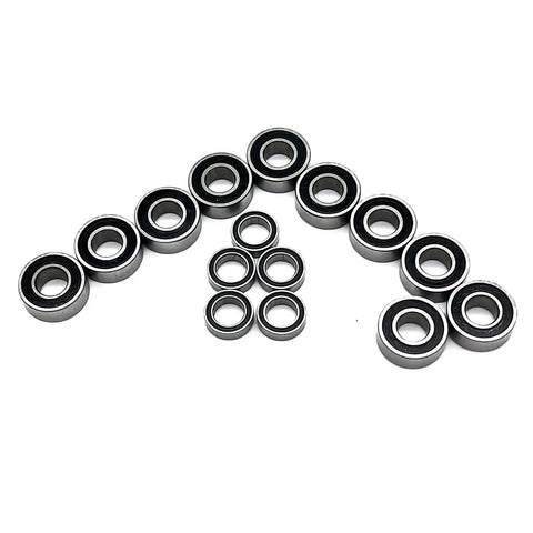 Rubber Sealed RC Ball Bearings Kit 5x8x2.5mm And 5x11x4mm for RC Cars Upgrades, stainless steel, 15 pieces