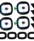 LED USB Rechargeable Beanie Light Kit 4 Pack With Rubber Pieces For Hat Illumination easy install and replaceable headlamp