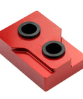 Harley Twin Cam camshaft bearing remover/installer tool; red aluminum block with two black bushings