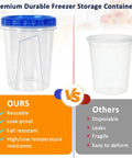 Comparison between 34 Oz Reusable Freezer Safe Food Storage Containers 10 Pack With Twist Top Lids Airtight Meal Prep and disposable container