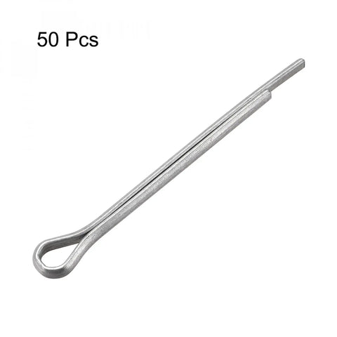 Durable 3mm Split Cotter Pin 60mm Carbon Steel Zinc Plated Two Prongs Fastener Clip With Key For Tight Secure Hold Heavy Duty Built