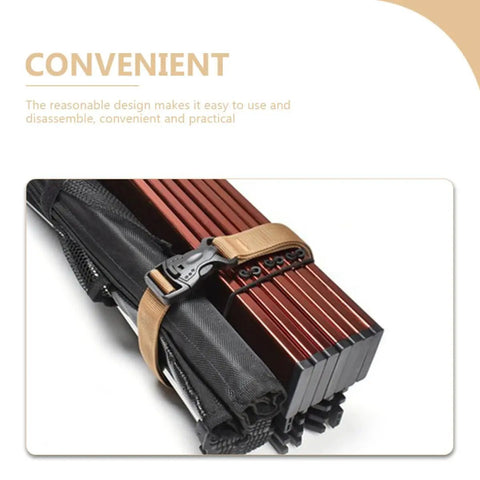 Heavy Duty Luggage Straps Set 2 Pack With Quick Release Buckles securing folded hiking poles