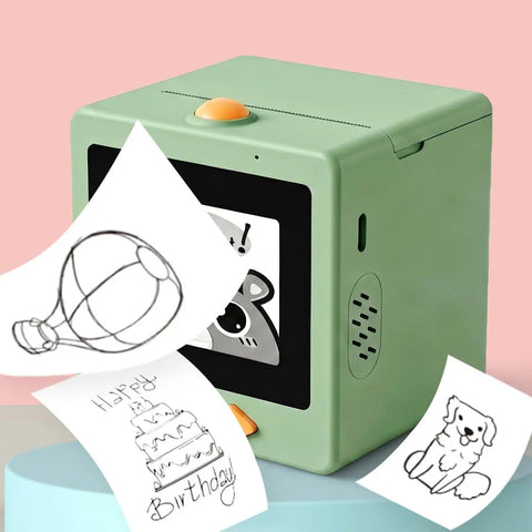 Next Level Smart AI Voice Activated Printer With Ridiculously Fast Inkless Thermal Tech And A Bright 2.4 Inch HD Touchscreen Display For Making Totally Awesome Custom Stickers Everyday printing custom stickers with drawings.