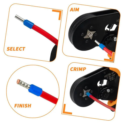 Top Notch Square Ferrule Crimper Kit With 2000 Wire Connectors AWG 28-7 Heavy Duty Connector Tool For Electrician Pros Doing Wiring Jobs Fast And Reliable; square ferrule crimping steps