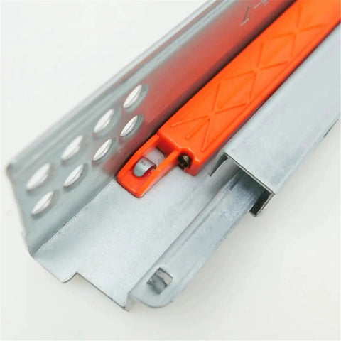 Close-up of Undermount Drawer Slides With Handle Push Open Soft Close Concealed Drawer Slides For Kitchen And Bathroom