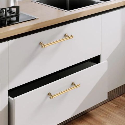 Kitchen drawers with 10 Pack 5 Inch Cabinet Pulls Champagne Bronze Gold Finish Dope Zinc Alloy Handles For Drawers And Cabinets